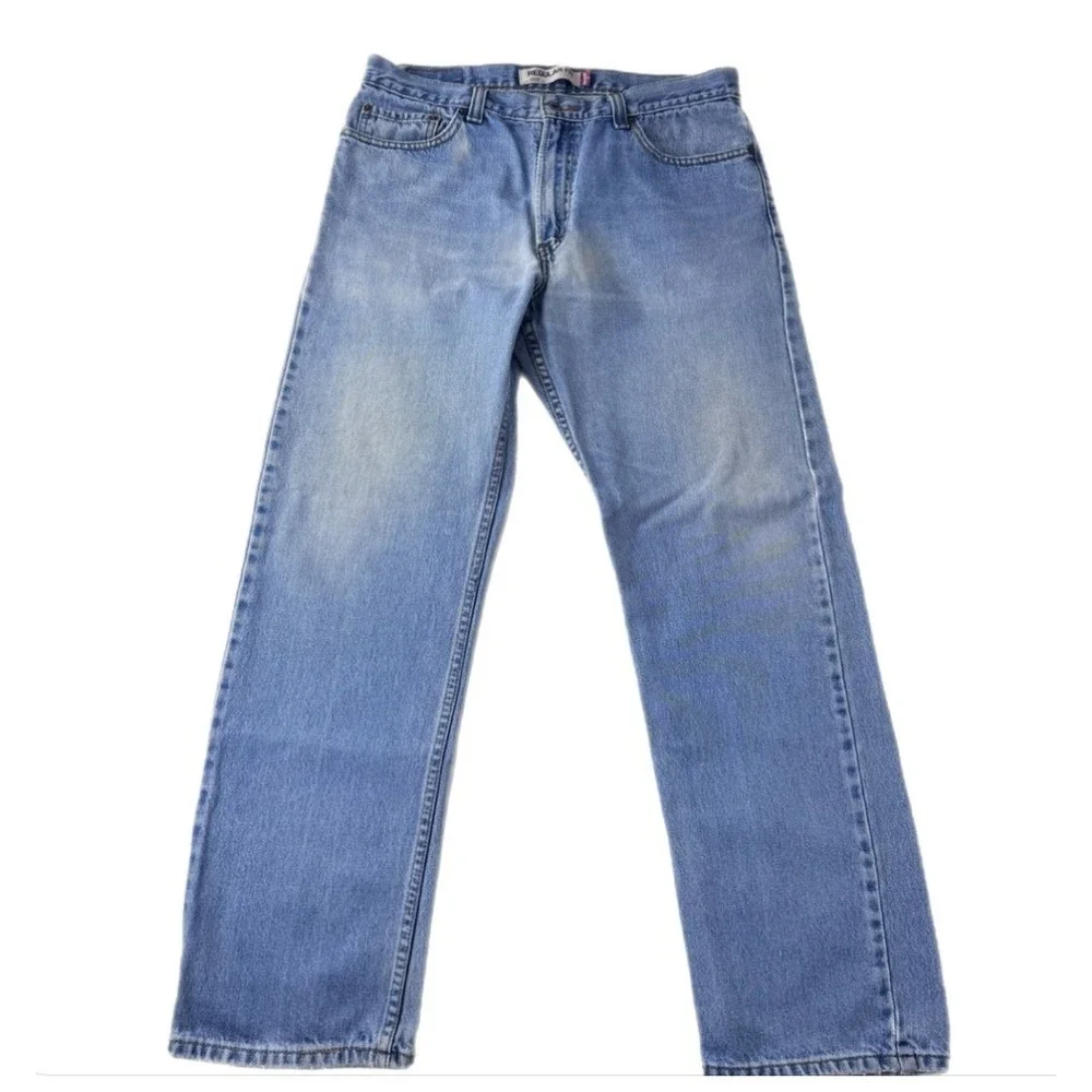 Levi's 505 Regular Fit‎ Jeans Men 35x32 (34X30) Light Wash Blue Straight Leg
